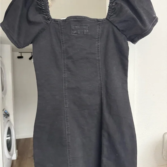 Forever 21 Black Mini Dress with Button Detail - Picture 4 of 4